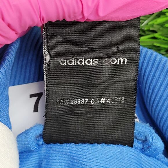 ADIDAS Track Jacket Small 19x27 Blue White Trim Trefoil - Picture 8 of 15